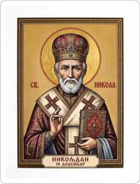 Heiliger Nikolaus, konturgeschnittener sticker