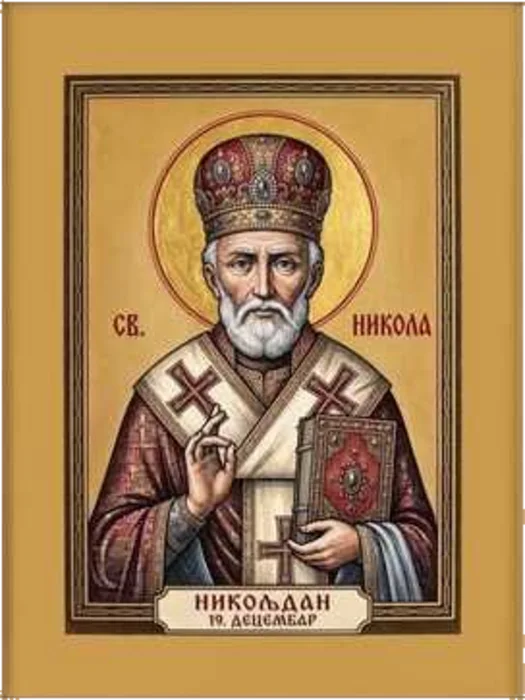 Heiliger Nikolaus, gerahmter druck